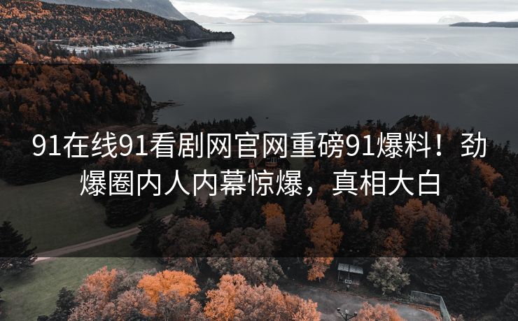 91在线91看剧网官网重磅91爆料！劲爆圈内人内幕惊爆，真相大白
