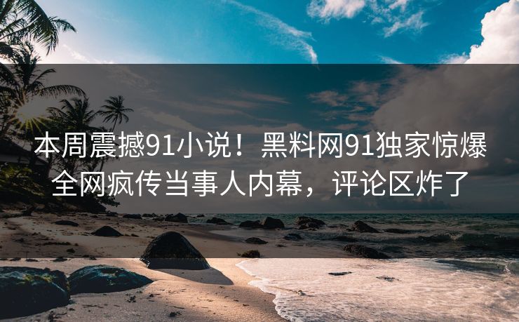 本周震撼91小说！黑料网91独家惊爆全网疯传当事人内幕，评论区炸了